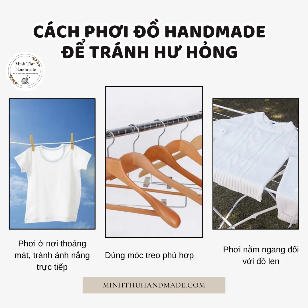 Cách phơi đồ handmade để tránh hư hỏng