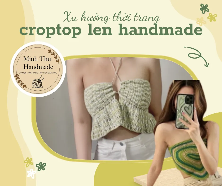 Áo Croptop Len Handmade. Thời Trang Độc Đáo và Sáng Tạo