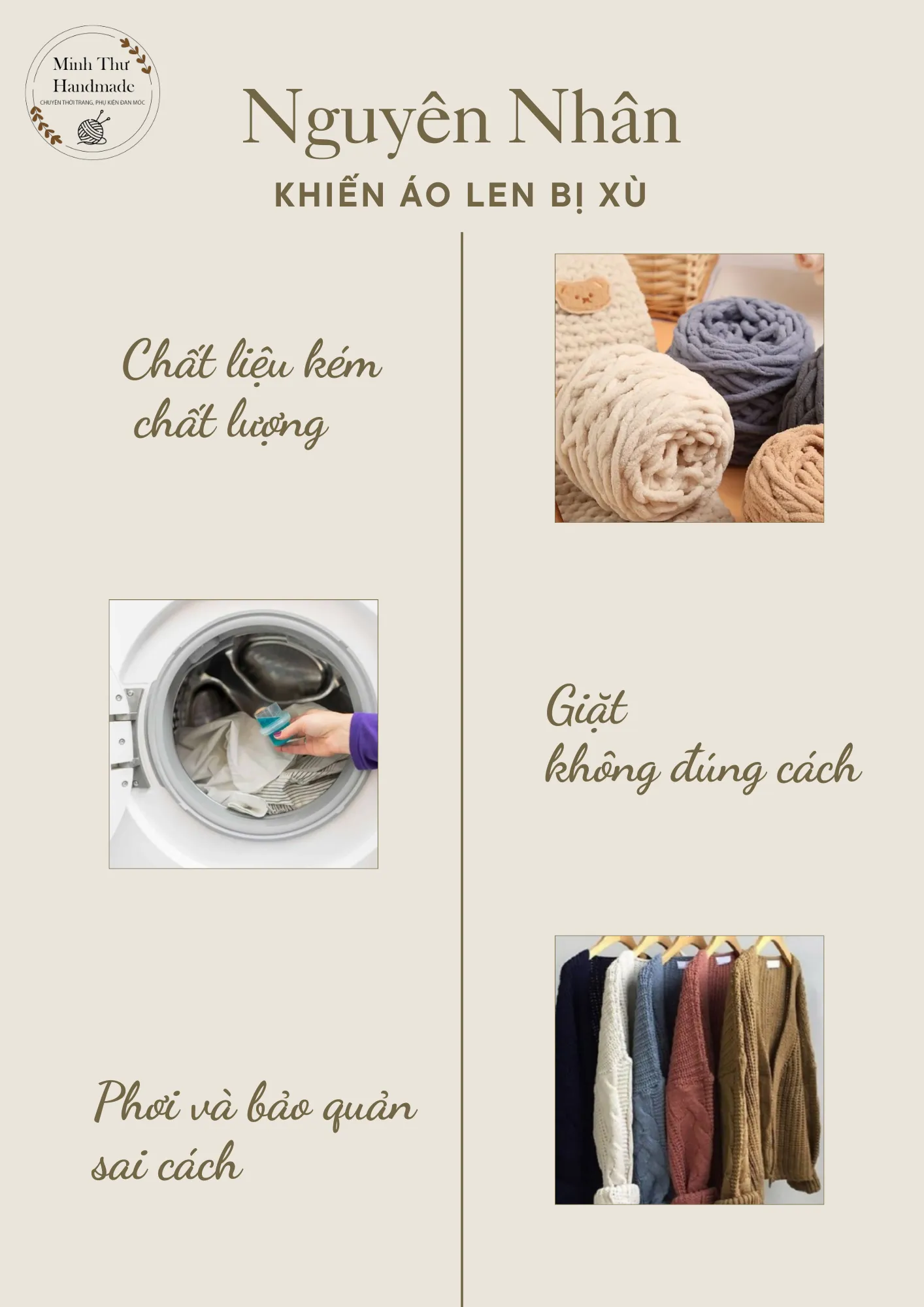 Nguyên nhân khiến áo len bị xù