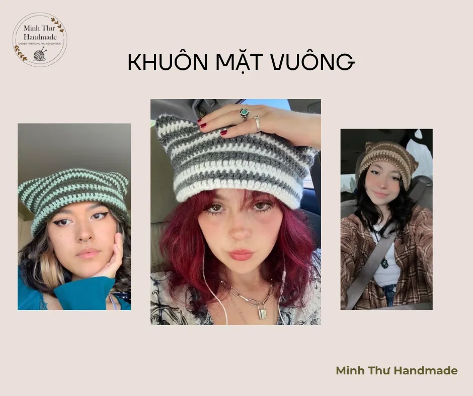 Hướng dẫn chọn nón len cho khuôn mặt vuông
